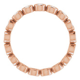 14K Rose 1/2 CTW Natural Diamond Eternity Band Size 5